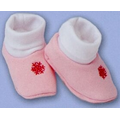 Jersey Sweatshirt Fleece Baby Booties with Knit Cuff